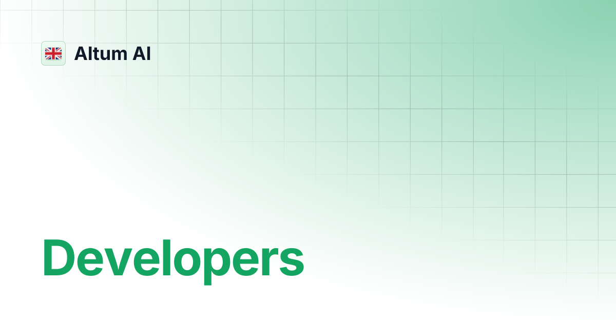 Developers | Altum AI