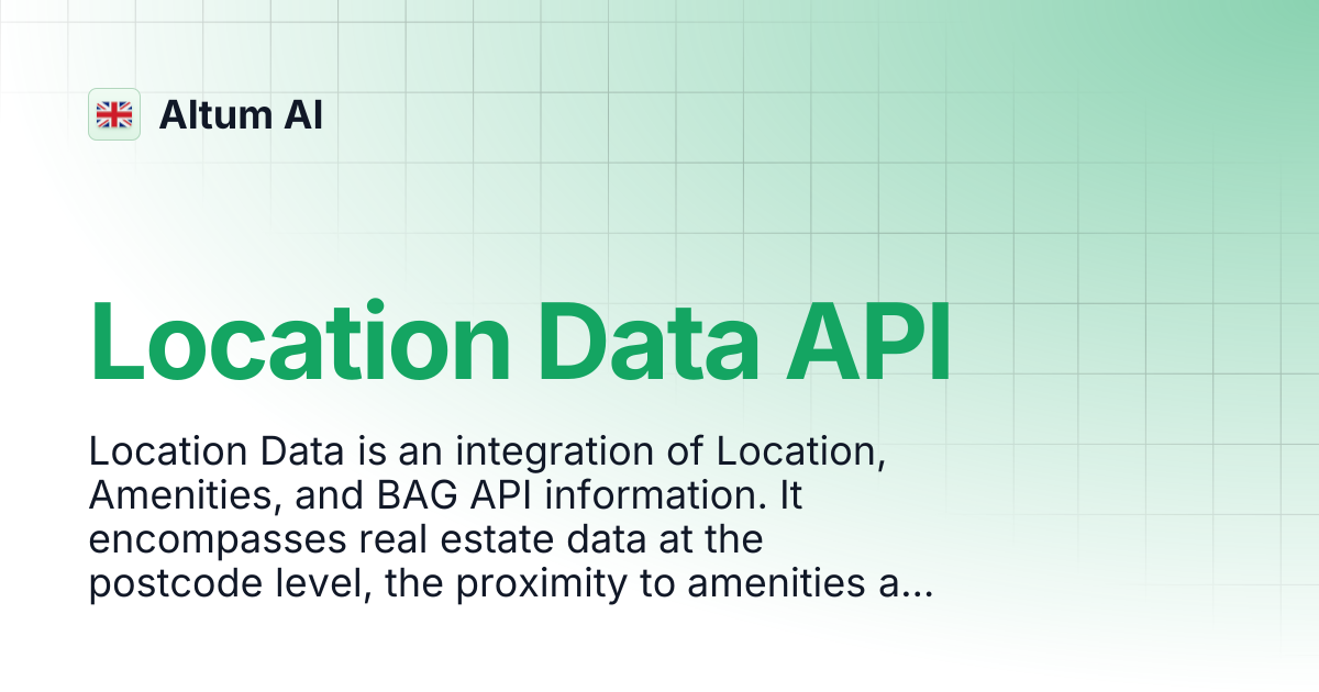 Location Data API | Altum AI