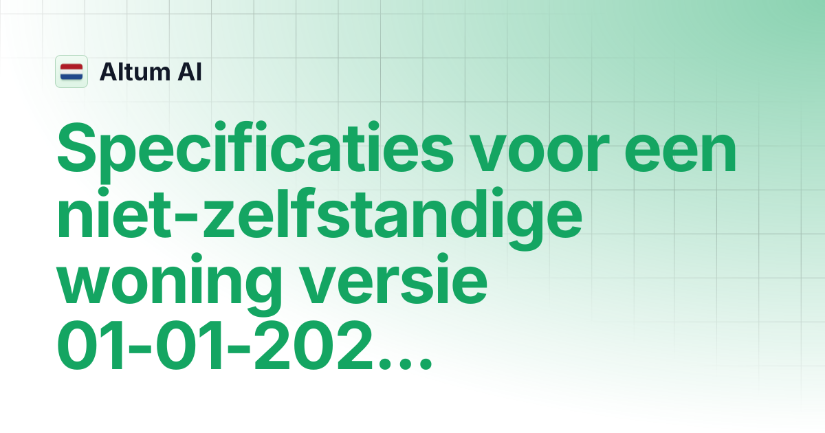Specificaties voor een niet-zelfstandige woning versie 01-01-2025 ...